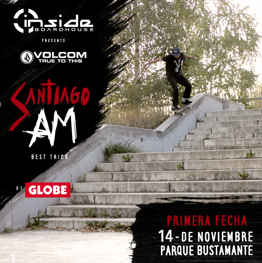 Campeonato Inside Boardhouse Volcom Santiago AM by Globe buscará los mejores skaters para ser parte del team